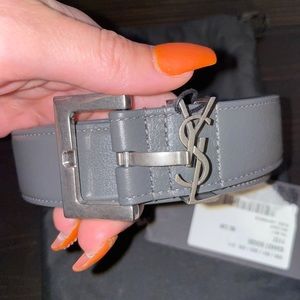 YSL grey belt, 85cm, brand new